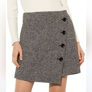 Karen Millen tweed faux wrap Skirt